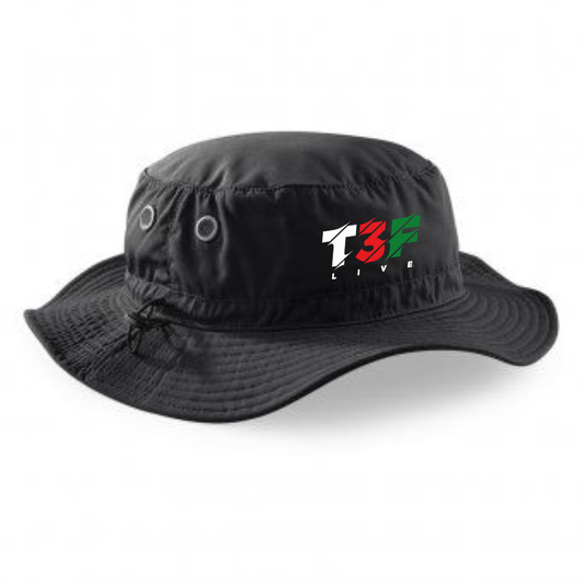 T3F Live 254 Embroidered Logo Bucket Hat Black